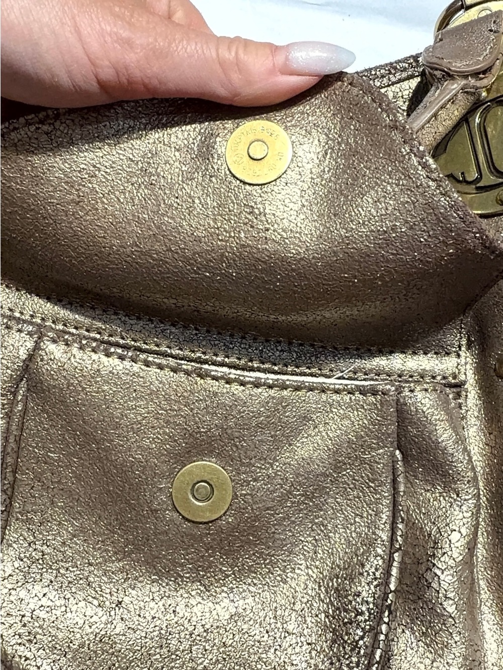 Just Cavalli Metallic Bronze Shoulder Bag - Picture 14 of 14